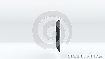Tablet and smartphone with green screen, computer generated. Touchscreen devices, 3d rendering. Computer generated Stock Photo