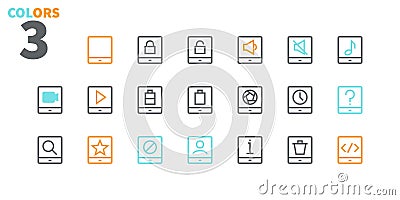 Tablet UI Pixel Perfect Well-crafted Vector Thin Line Icons 48x48 Ready for 24x24 Grid for Web Graphics and Apps with Vector Illustration