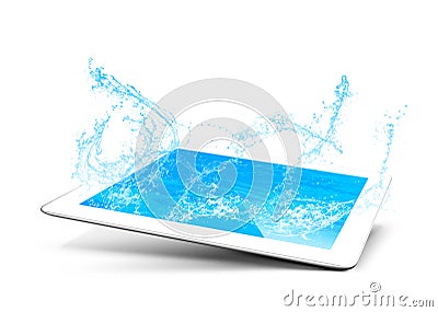 Tablet water Stock Photo