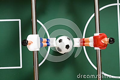 Tabletop soccer Stock Photo