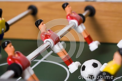 Tabletop soccer Stock Photo