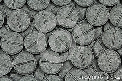 Tablets Activated Carbon Stock Photo