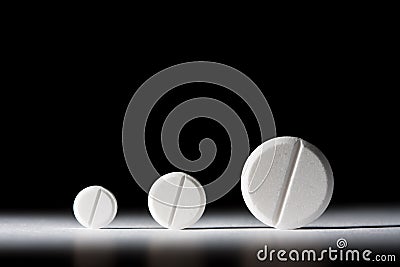 Tablets, black-and-white Stock Photo