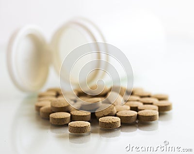 Tablets closeup Stock Photo