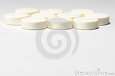 Tablets. Medicine for intake. It is released according to the recipe of the doctor Stock Photo