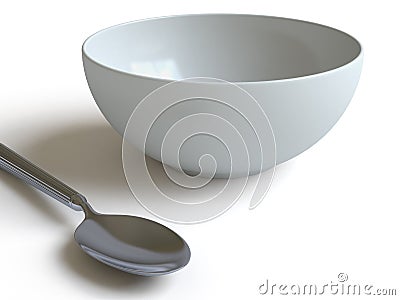 Tableware collection - push here Stock Photo