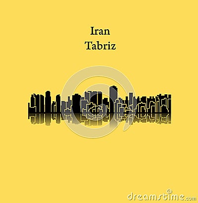Tabriz, Iran city silhouette Vector Illustration
