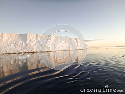 Tabular icebergs in Antarctic Sound Stock Photo