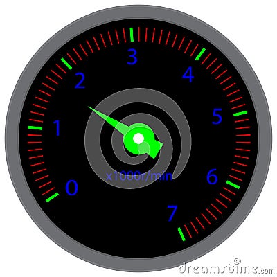 Tachometer dashboard device Vector Illustration