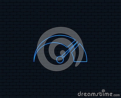 Tachometer sign icon. Revolution-counter symbol. Vector Illustration