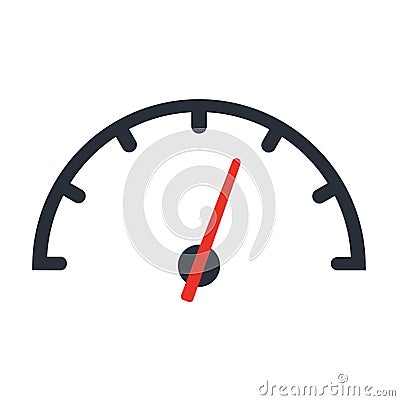 The tachometer, speedometer and indicator icon Vector Illustration