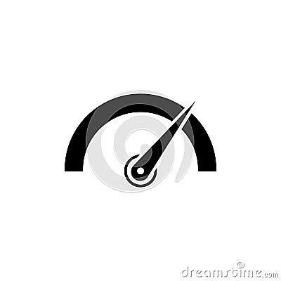 Tachometer, speedometer, indicator and performance icon. Fast speed sign logo. Vector Illustration