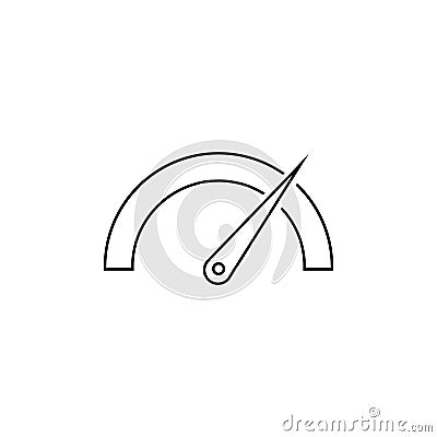Tachometer, speedometer, indicator and performance line icon. Fast speed sign logo. Vector Vector Illustration