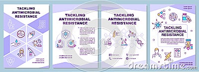 Tackling antimicrobial resistance brochure template Stock Photo