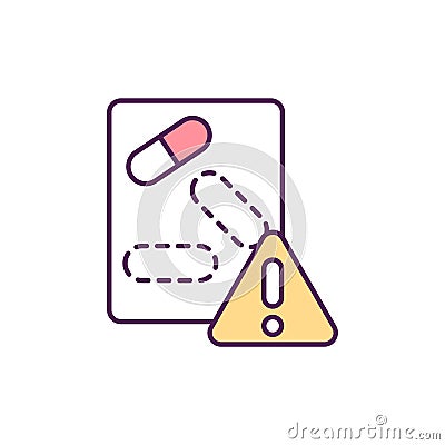 Tackling antimicrobial resistance RGB color icon Vector Illustration