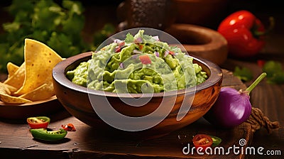 taco fresh mexican food avocado Cartoon Illustration