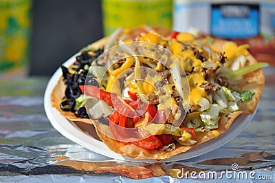 Taco Nacho Salad Stock Photo