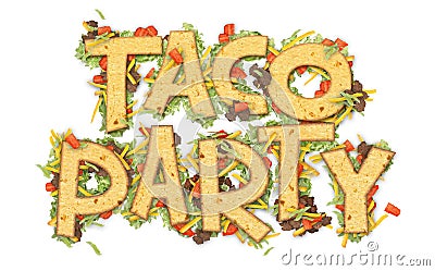 Taco Party Flyer Stock Photo