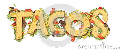 Taco Fun Party Art Logo Stock Photo