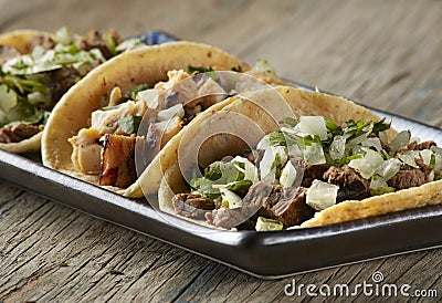 Taco Trio Stock Photo