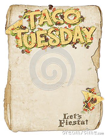 Taco Tuesday Party Flyer Stock Photo