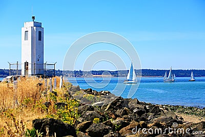 Tacoma waterfront with panoramic view Stock Photo