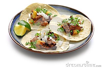 Tacos al pastor, mexican food Stock Photo