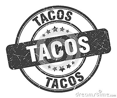 tacos stamp Vector Illustration