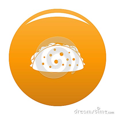 Tacos icon vector orange Vector Illustration