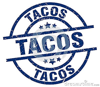 tacos stamp Vector Illustration