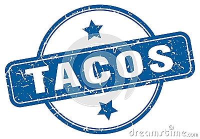 tacos stamp Vector Illustration