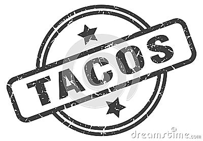 tacos stamp Vector Illustration