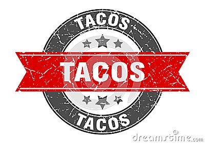 tacos stamp Vector Illustration