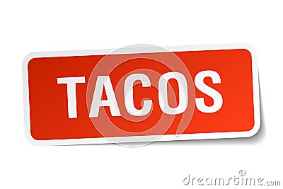 tacos sticker Vector Illustration