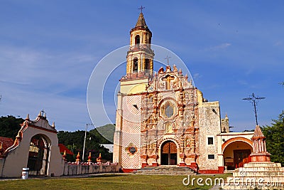 Tancoyol mission near jalpan de serra in queretaro, mexico II Stock Photo