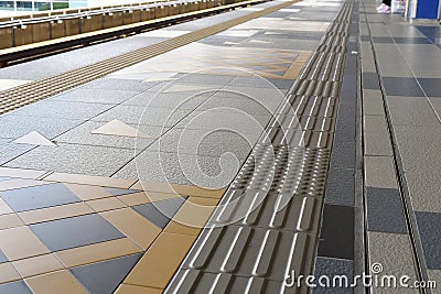 tactile paving for blind handicap Stock Photo