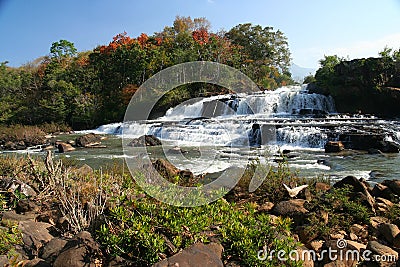 Tad Lo waterfall Stock Photo