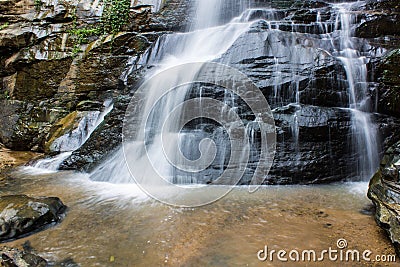 Tad Mork Water Fall in Maerim , Chiangmai Thailand Stock Photo