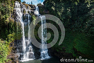 Tad Yuang Waterfall, Southern Laos,Southeast Asia Stock Photo