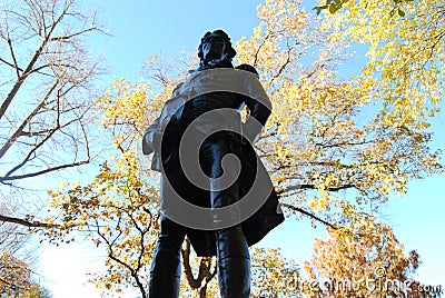 Tadeusz Kosciuszko Statue, Boston Public Garden, Boston, Massachusetts, USA Editorial Stock Photo