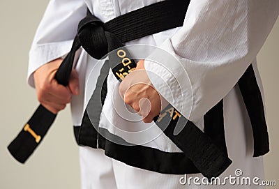 Taekwon-do black belt Stock Photo