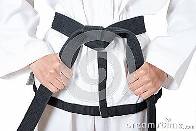 Taekwondo Black Belt Stock Photo