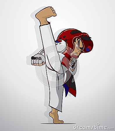 Taekwondo martial art Vector Illustration
