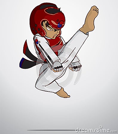 Taekwondo martial art Vector Illustration