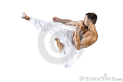 Taekwondo martial arts master Stock Photo