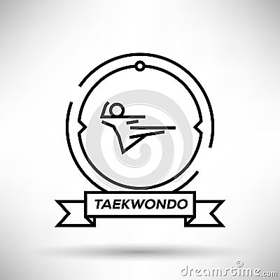 Taekwondo Sport Stroke Icon Stock Photo