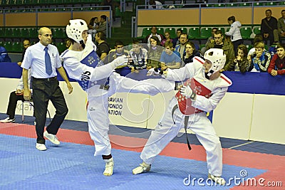 Taekwondo wtf tournament Editorial Stock Photo