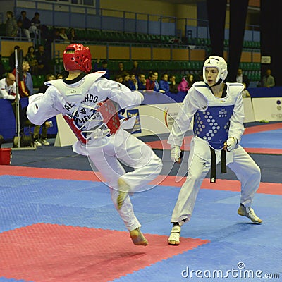 Taekwondo wtf tournament Editorial Stock Photo