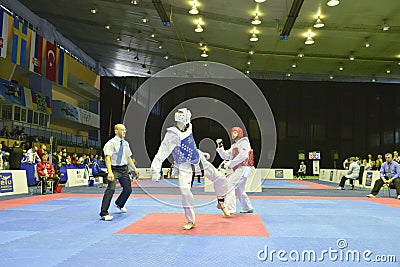 Taekwondo wtf tournament Editorial Stock Photo