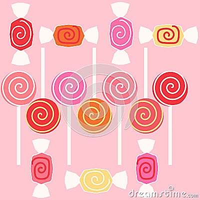 Taffy sweet candy Vector Illustration